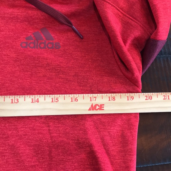 Adidas CLIMAWARM Jacket BQ8723 B1 Red Size Small Hoodie Zip Front EUC Track - Picture 10 of 12
